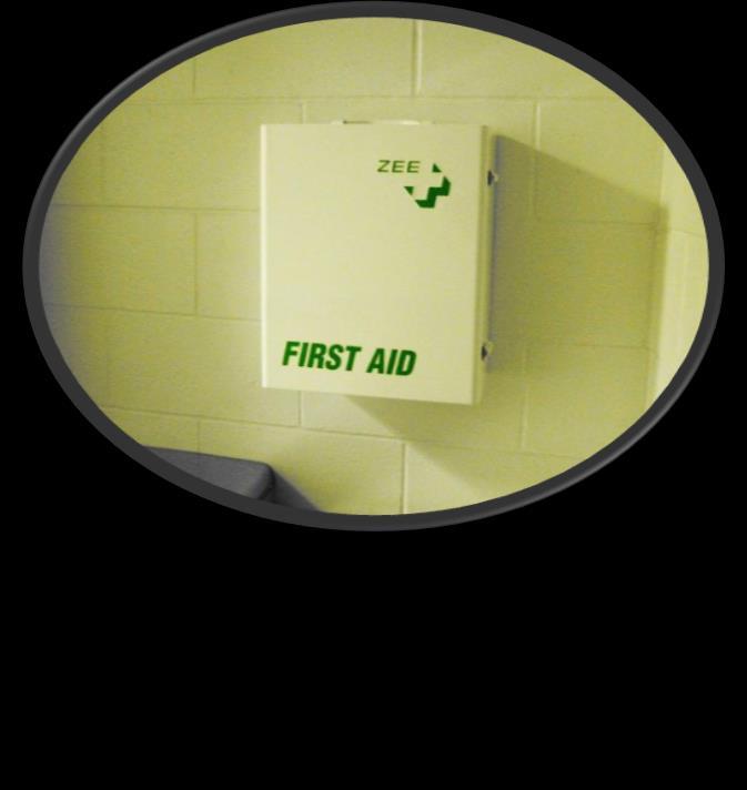KNOW YOUR SURROUNDINGS First aid kits have a variety of quick relief items.