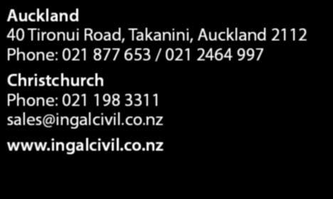 2464 997 Christchurch Phone: 021 198 3311 sales@ingalcivil.co.