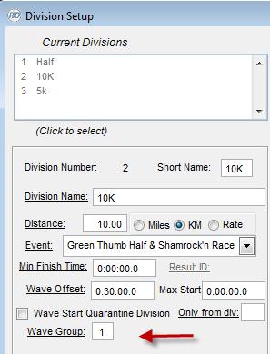 3 Example Scoring Scenario The examples you will see in the remainder of this document are from an actual race where there were three divisions Half Marathon, 10K, 5K.