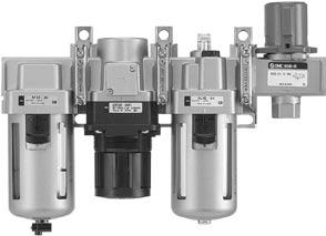 ir ombination Series ressure Relief 3 ort Valve (V) With the use of a 3 port valve for residual pressure release, pressure left in the line can be easily exhausted.