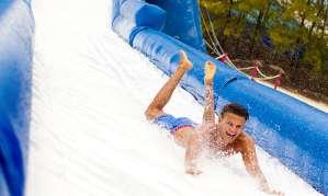 Water Slide - All Day Access - ZC10 Slip, slide and scream your way down a 40-foot. inflatable water slide.