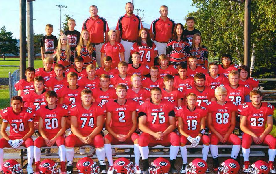 36th ANNUAL FOOTBALL PLAY-OFFS DAKOTADOME - VERMILLION NOVEMBER 10-12, 2016 State Class "AA" 9-Man Champions Gregory Gorillas First Round Webster Area defeated Garretson 38-6 Clark/Willow Lake