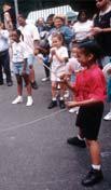 Dutch settlers in New York City first introduced the game in the 1600s. Traditionally, Double-Dutch jumpers sang rhyming jumprope songs as they jumped.
