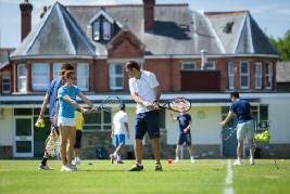 tennis coaching per day Play at the Cambridge University Lawn Tennis Club Stay