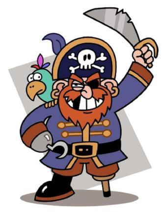 Tell customers why you are dressed as a pirate and encourage donations.