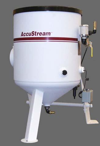 AccuStream Cutting Systems 7 3 Bulk Abrasive Delivery Pot Description The Bulk Abrasive Delivery Pot has a capacity of 800# of garnet abrasive.
