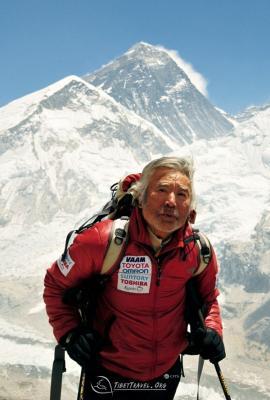 Japanese alpinist Yuichiro successfully climbed the Everest at the age of 80 on 23 May 2013 with his physician son, Gota.