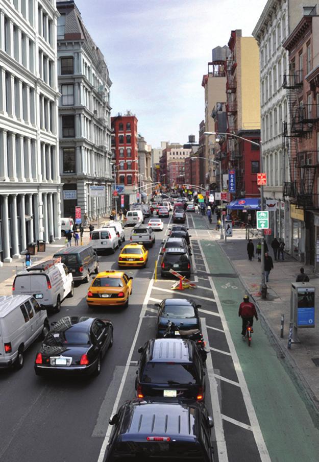 Using Parking Protected Bike Paths In Manhattan, parking protected bike paths have reduced bicycle, pedestrian and vehicular injuries by up to 48%.