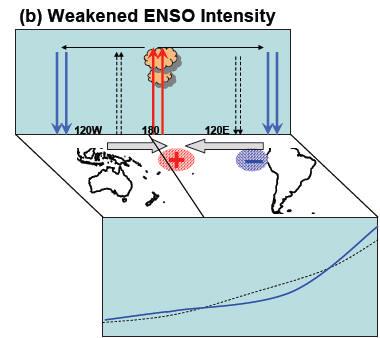 variations in the tropical Pacific caused by El Niño-La Niña