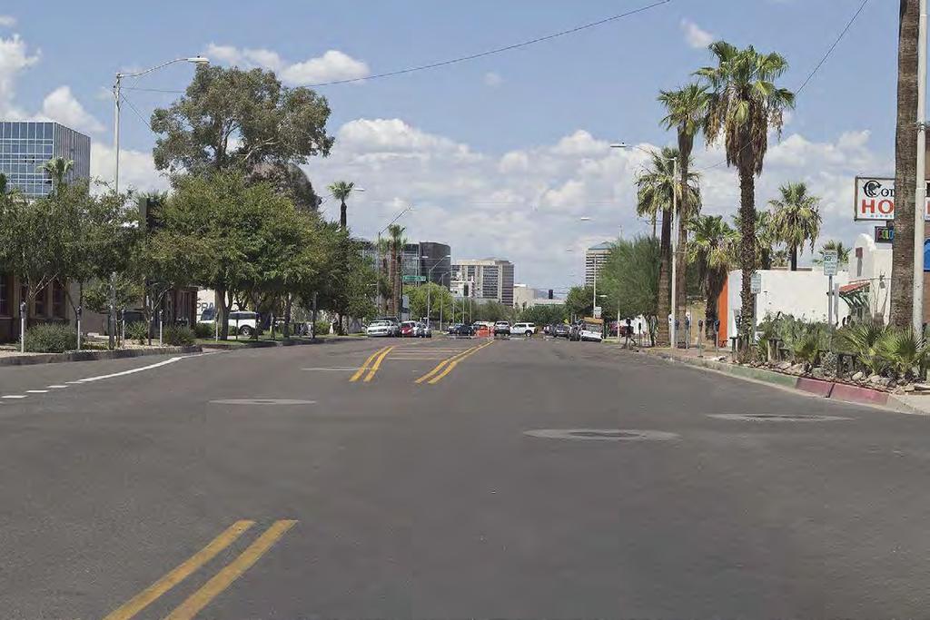 First Street (Prior to Improvements) Mix of land uses Two-lane local