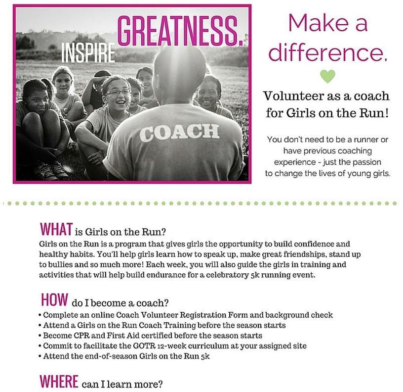 Girls on the Run Chicago COACHES: YOU DO NOT NEED TO BE A RUNNER!