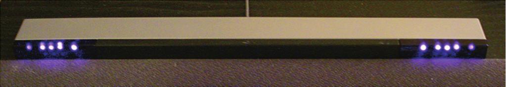 Tutorial Figure 2. A Wiimote sensor bar has two groups of infrared LEDs at fixed widths. With this, the Wiimote s IR camera can determine its position relative to the sensor bar.