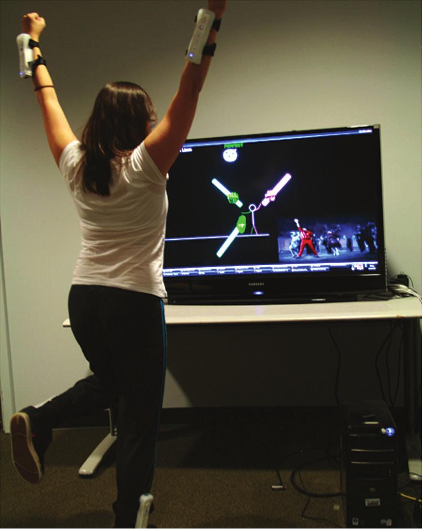 Tutorial Figure 4. RealDance used Wiimotes to recognize dance moves, without requiring the sensor bar connection.