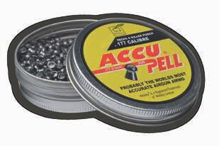 PELLETS ACCUPELL AccuPell with 800+ fps is still the biggest pellet sensation the airgun industry has ever seen. AccuPell has won countless F.T. competitions in the UK and Europe, and is still the pro-shooters choice.