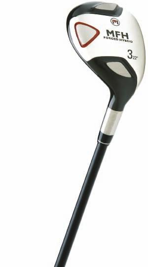 offset, straight hosel design promotes neutral ball flight Advanced Shell Technology insures a low and rearward center of gravity location to optimize shot trajectory Wide, radius sole of the hybrid