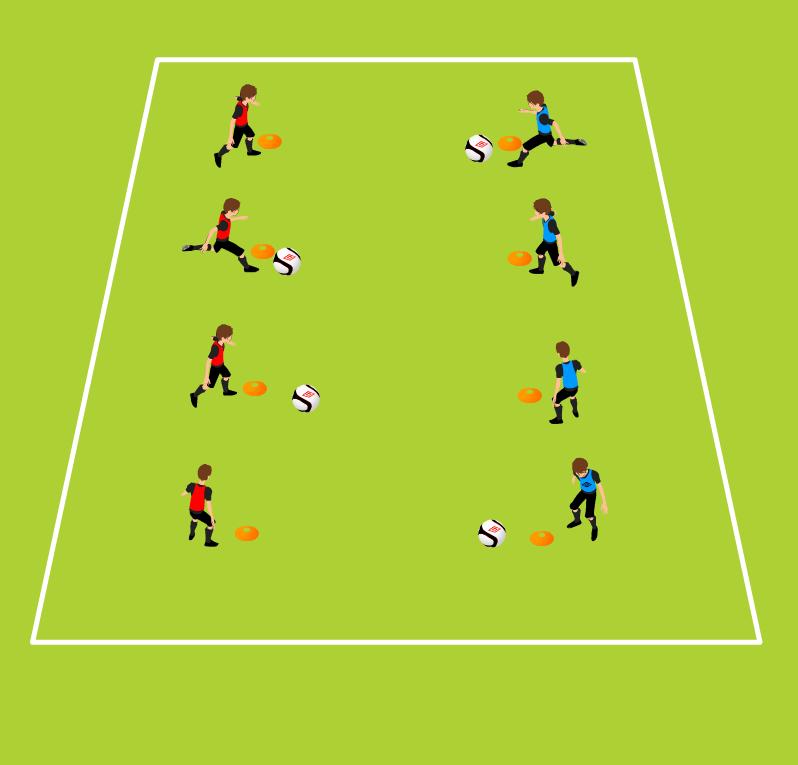 Week Two Warm Up Passing Marbles Improving Instep Passing 15 Minutes Start distance between passers 5 yards 14 cones, one ball per two players Two players with one ball Passing with instep, Receiving