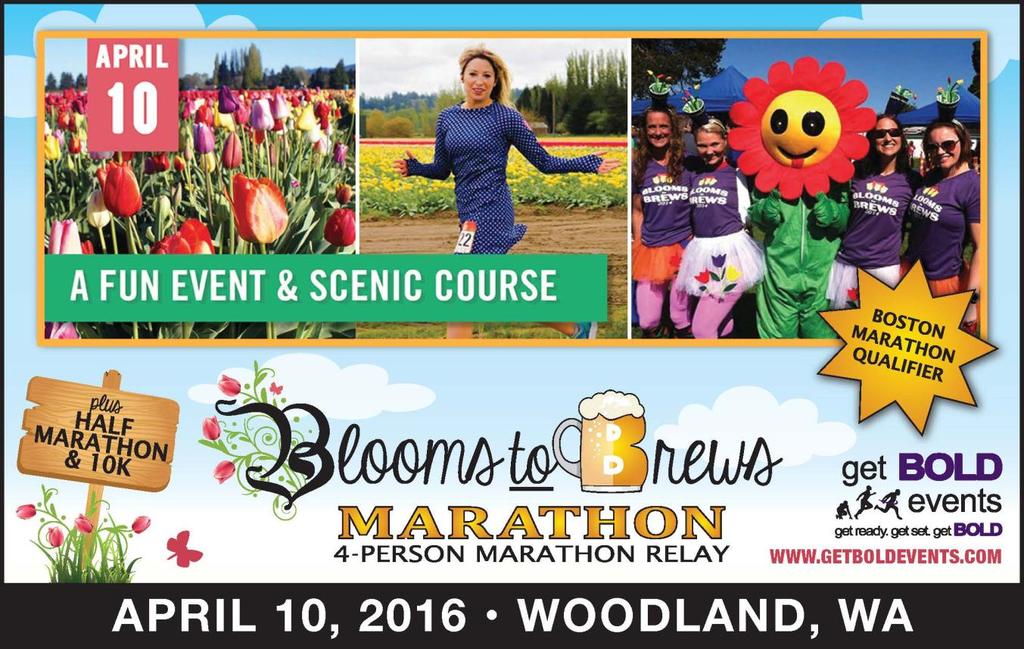 2 nd Annual Blooms to Brews Marathon Presented by (OPEN) 2016 Sponsor Opportunity April 10th, 2016 Blooms to Brews
