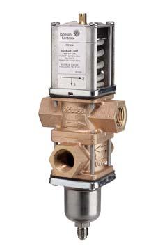 V248 valves have an adjustable opening point in a refrigerant pressure range of 200 to 400 psi (13.8 to 27.6 bar). V248 valves are available in 1/2 in. through 1-1/2 in.