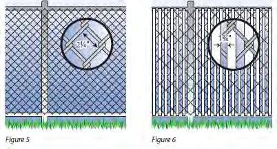 NOTE: By zoning ordinance, NEW chain link fences are not allowed. 151.006(8) AG105.2.