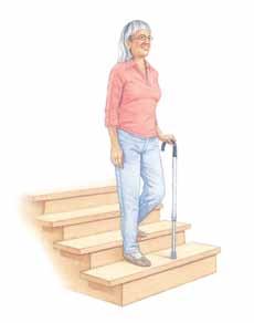 Do oe step at a time. Goig dow stairs Have someoe help by stadig at your side or directly i frot of you util you are comfortable doig them o your ow.