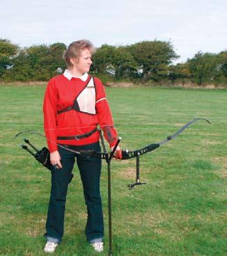 Many archers bend back at the waist to keep the bow-arm, shoulders and drawing-arm in line to keep and efficient draw force line but this can create the spine to curve which may cause some