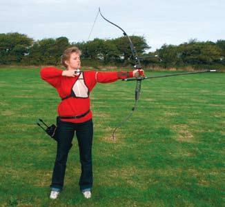 Clout Archery 5 A high anchor (reference point) as in Field Archery shooting with the forefinger coming to rest under the cheek bone may be tried as some archers may be more comfortable with this