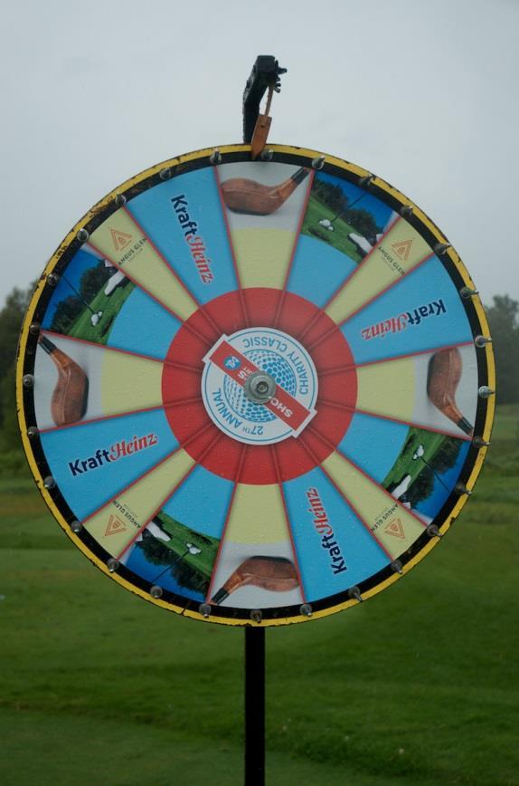 Hole Pro Test Wheel You spin the wheel and a Golf Pro takes a shot using whichever method you have spun! From using an old wooden driver, to a putter or even off of a beer can.