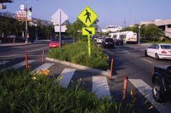 Intersections under stop or yield control should be designed to optimize flow along the Regional Street, while providing gaps to allow safe movements for side-street and non-motorized (bicycle and