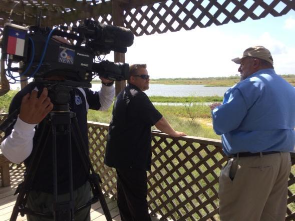 (PSA to Fish, Swim, Play 50 Yards Away) Videos (available on our website, YouTube, and Facebook) Nueces Bay Marsh