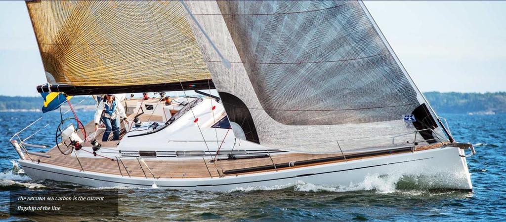 model of X-Yachts for sure. Both X-Yachts and ARCONA feature a rather more aggressive, sportive look and target the same sailors who seek sleek, stable, stiff and fast performing yachts.