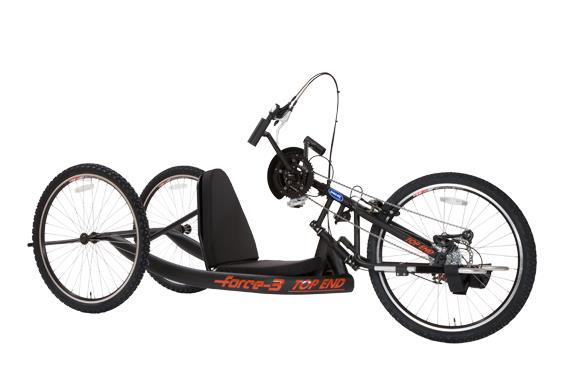 Invacare Top End Force -3 Handcycle with Cross Country Options The Force-3 Handcycle with the optional straight