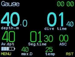 Upon diving in Gauge mode, do NOT dive with AV1 as decompression meter earlier than 48 hours since the last dive in Gauge mode!