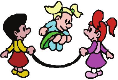 Legs Pairs or Groups One person holds the skipping rope and swings it round in a big circle close to the ground.
