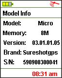 6 Model Information You can check model, software/ hardware version and product serial number