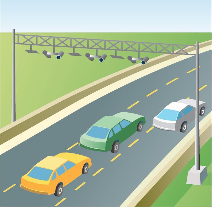 How the Express Lanes Work: Dynamic Tolling Roadway sensors monitor traffic volume.