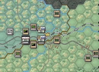 At this point, we should try to move around and isolate the German infantry unit, which will weaken it by isolation effects (morale loss) and will also cause it to eventually be low on ammo.
