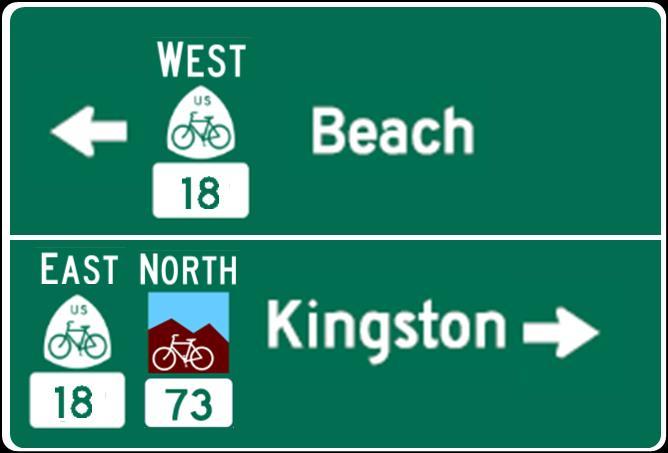 NCHRP 20-07, Task 350: U.S. Bicycle Route Signing Page 13 of 25 Destination signs.