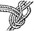 Strictly speaking, a knot is tied in the end of a line as a stopper, such as the Thumb knot or Figure of eight knot.
