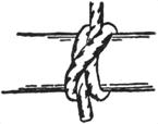 It will not slip and needs no constant strain to hold Form two loops and turn them inward one or two complete turns. Hang these "eyes" over the hook or other such object.
