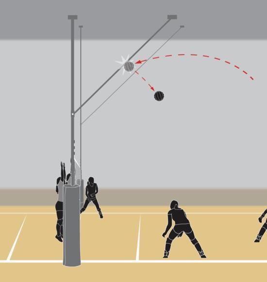 REPLAY RULE 9-8-1i Ball striking a pole used to retract a