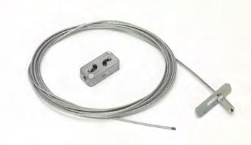 KwikWire Hardware KwikWire Single Style Toggle Termination Box Quantity - 20 5 bags containing 4 pieces per bag Wire Rope Dia. Length Part No. in. mm in. mm BKT-063-40 1 /16 (1.