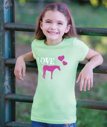lope TEE Three loping horses, horseshoes, and the words Live Love Lope are