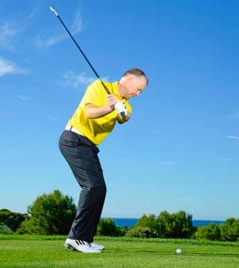 results in the arms separating from the body during the swing and the hands getting very flicky at impact. If you keep the upper arms closer to the body it will stabilise the arms and your swing.