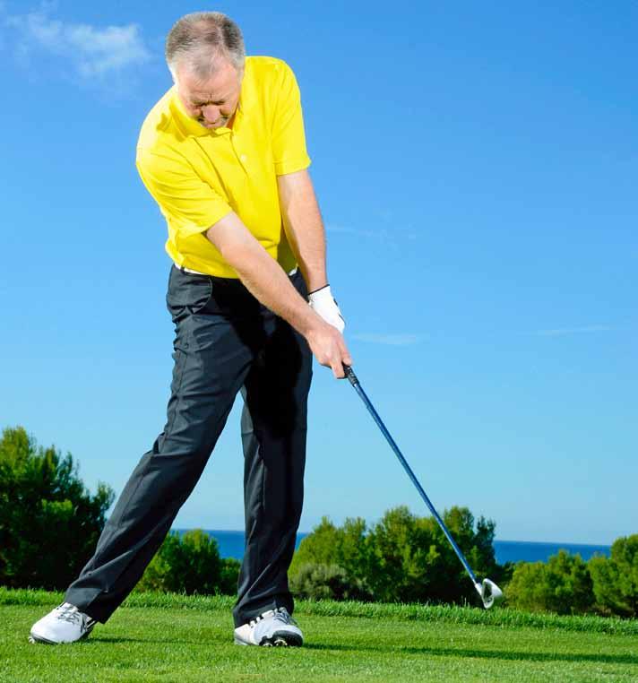 Drill 5 A solid LEFT WRIST Develop good body release with split hands This drill will help if your left wrist is prone to breaking down at impact, causing poor clubface control.