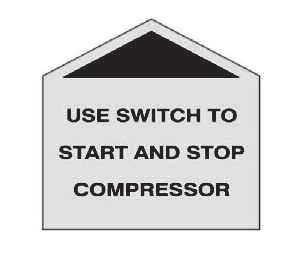 Keep the air compressor on a firm and flat surface, with adequate space surrounding it for ventilation. 3.