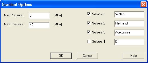 4 Using the control module Clarity Control Module 4.1.1 Gradient Options Invoke the Options... button in the Method Setup - LC Gradient dialog to open the Gradient Options dialog.
