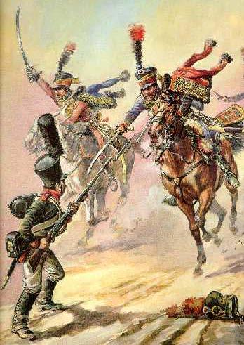 Like the infantry, cavalry fought in both line and column formations. There were two types of cavalry: a.