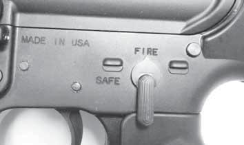 Bolt hold open button 23. Delta ring Illustration #4 Page 6 Safety lever in SAFE position. NOTE: You cannot put the firearm on SAFE unless the hammer is cocked!