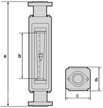 2 TECHNICAL DATA GA24 2.2 Dimensions and weights Dimensions Nominal size a b c d DN Inch mm Inch mm Inch mm Inch mm Inch 15 1/2" 500 19.7 300 11.8 84 3.31 82 3.23 25 1" 500 19.7 300 11.8 105 4.