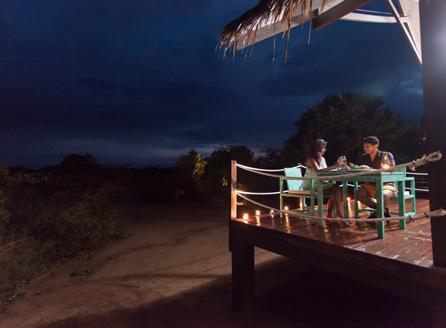 4. Dining Guests can indulge in the blissful wilderness of Yala and enjoy meals on the deck of their tented villa alfresco style or dine indoors